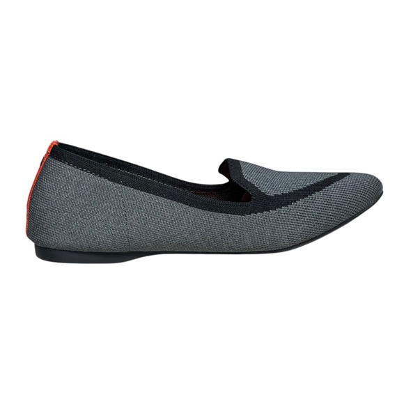 Birdies Blackbird Flats Loafers Gray Black Point Knit Comfort Work Casual Size 6 - Picture 5 of 14